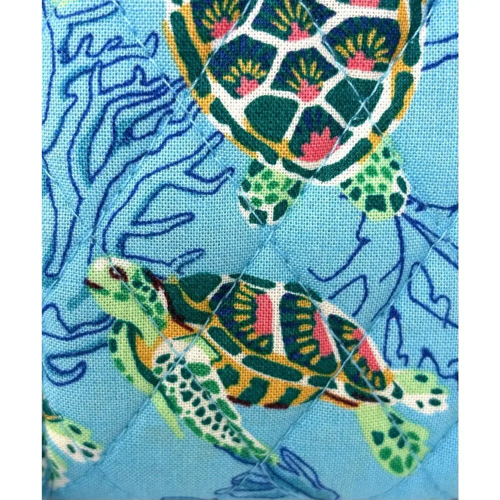 Vera Bradley Sea Turtles Coral Essential Turnlock Wallet Large NWT Ocean EXACT